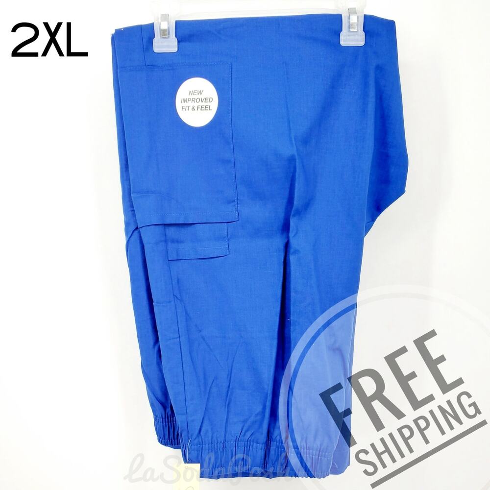 NEW Bobbie Brook Royal Blue Scrub Pants Women's Size 2XL NEW with tags